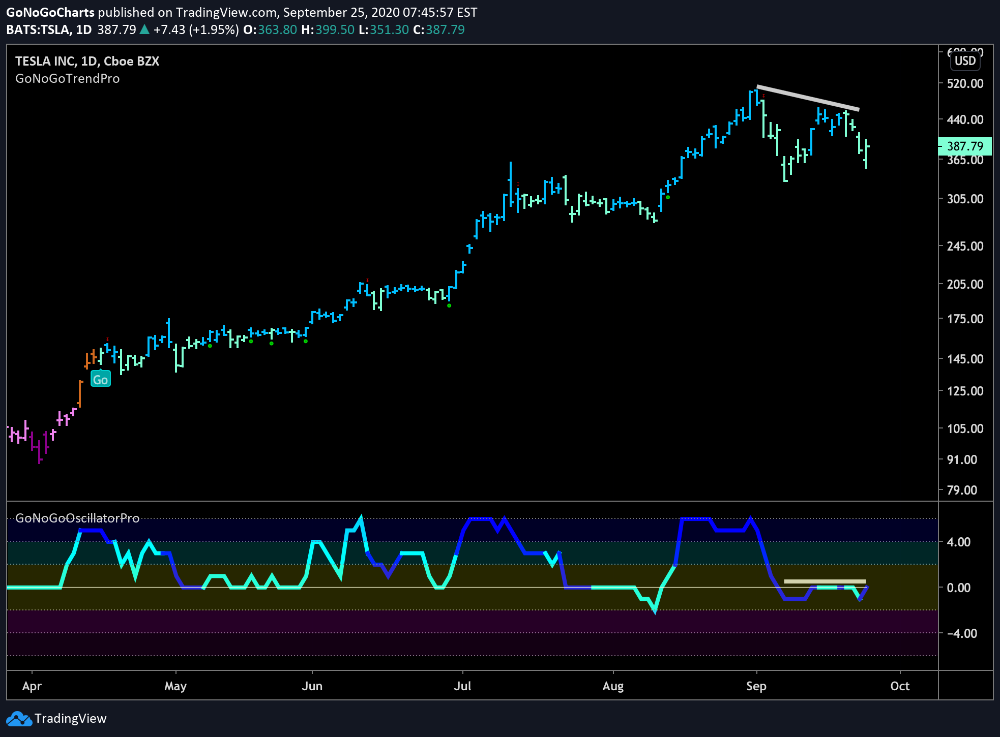 downside risk for TSLA