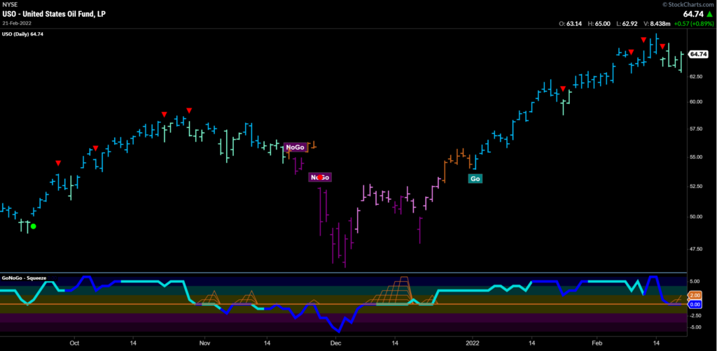 $USO United States Oil ETF GoNoGo Trend Daily 