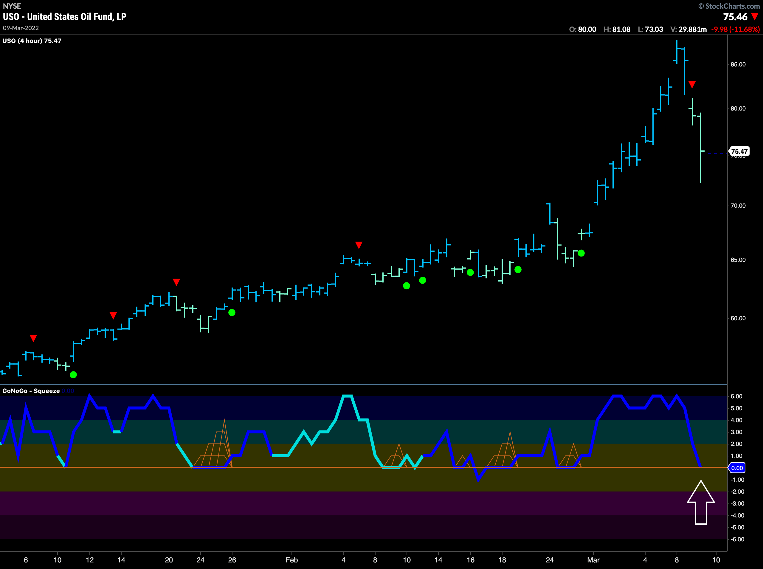 $USO: Looking for a rebound in oil?