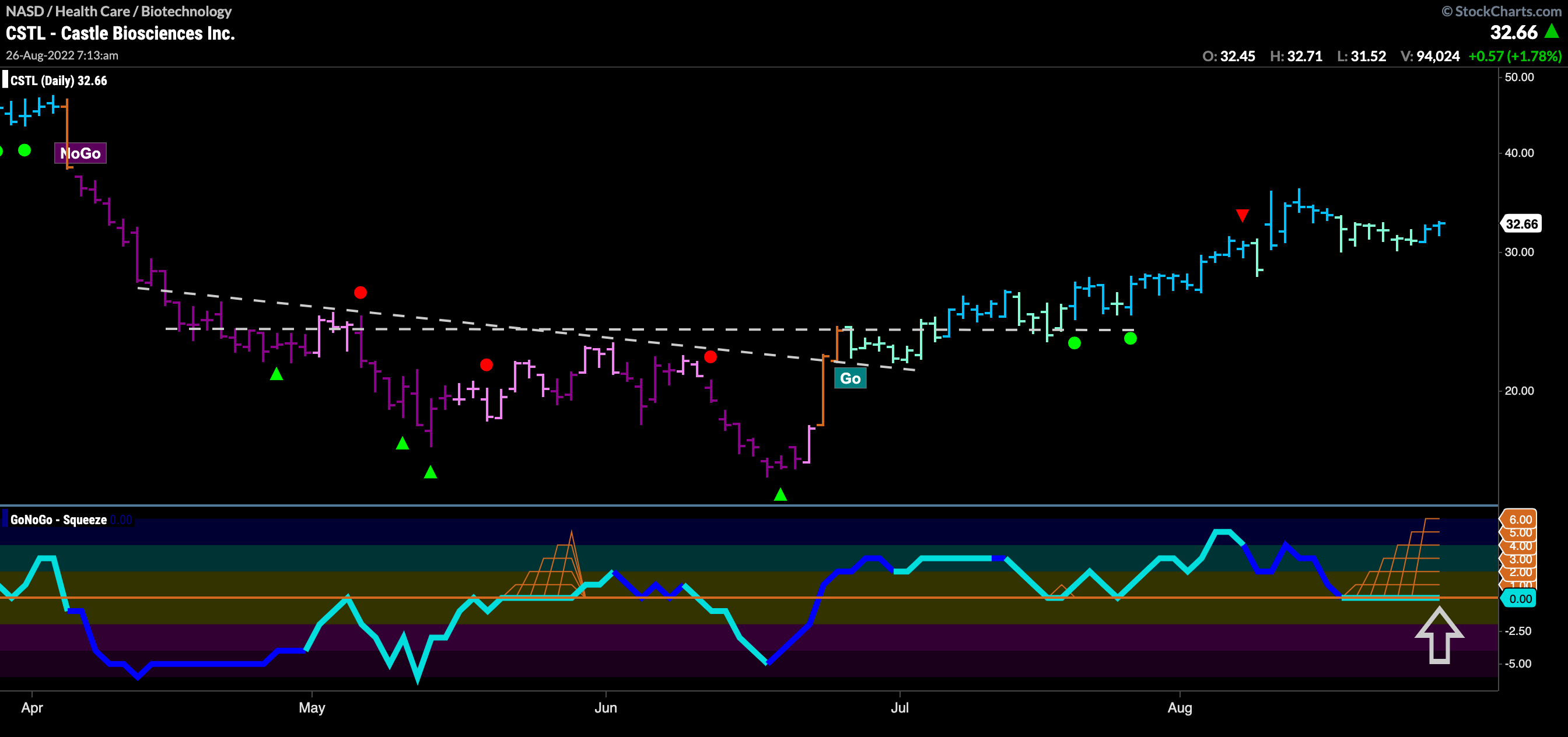 $CSTL Castle Biosciences rests in “Go” trend