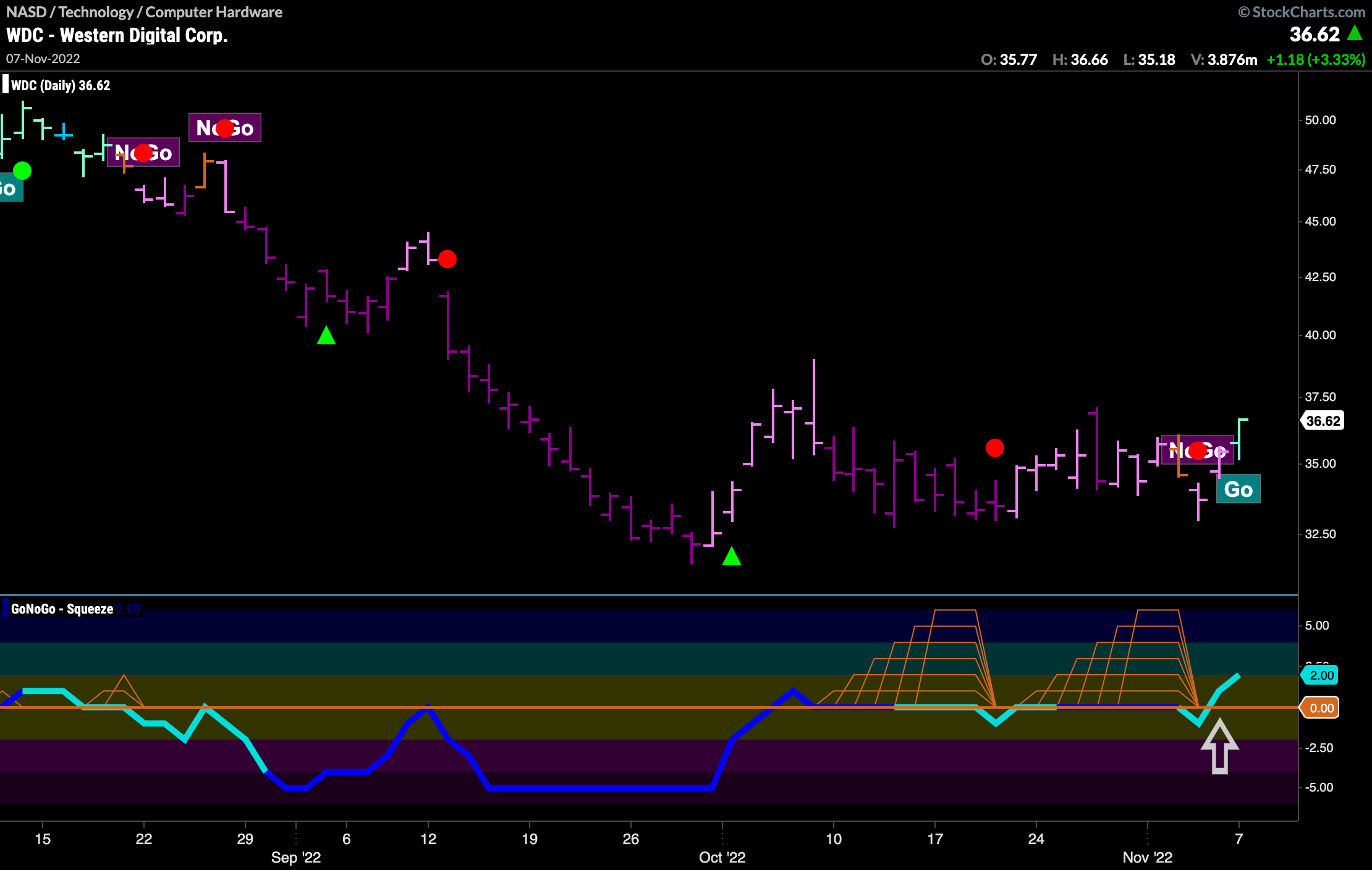 $WDC flags new “Go” trend