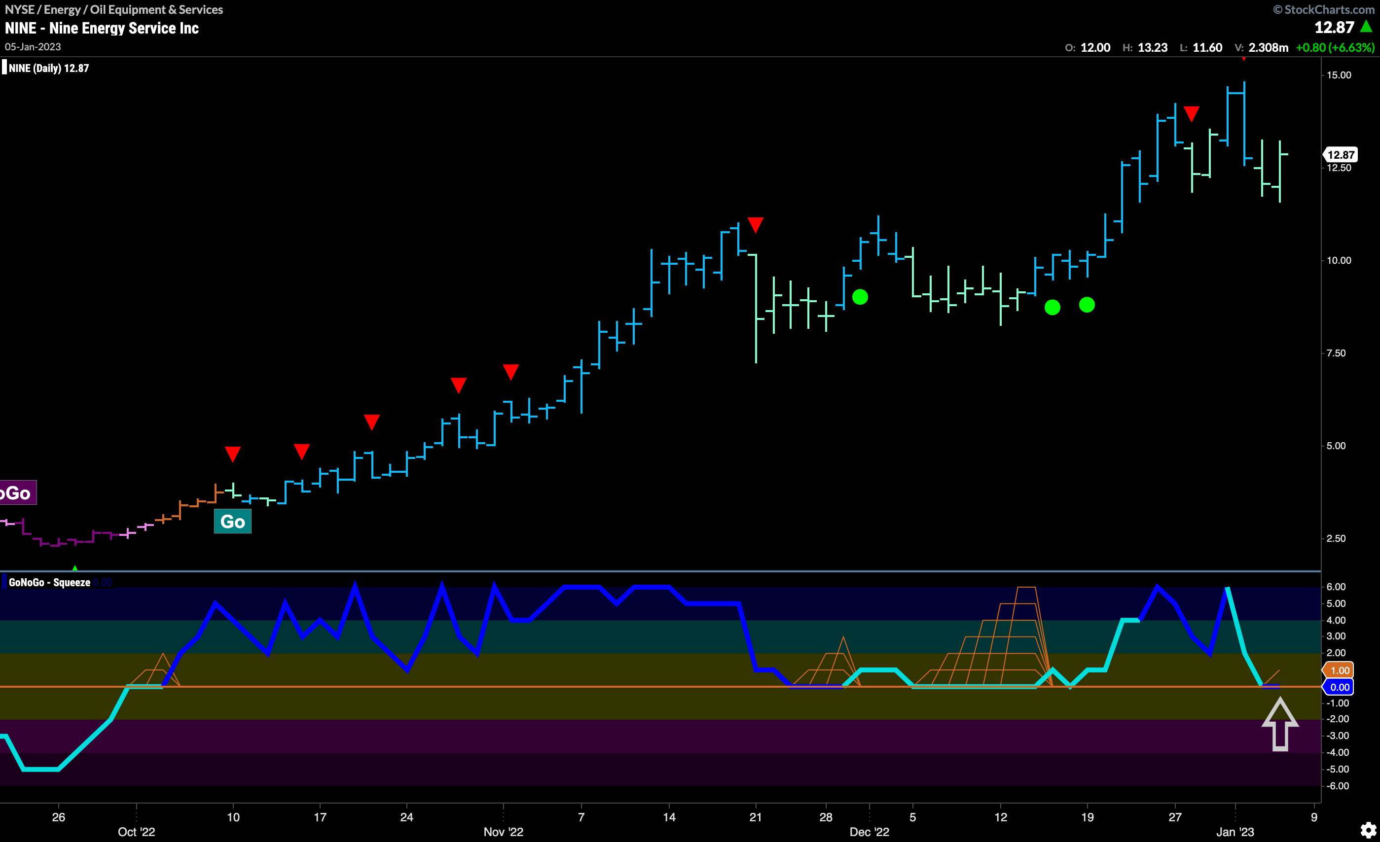 $NINE looking for support after massive run