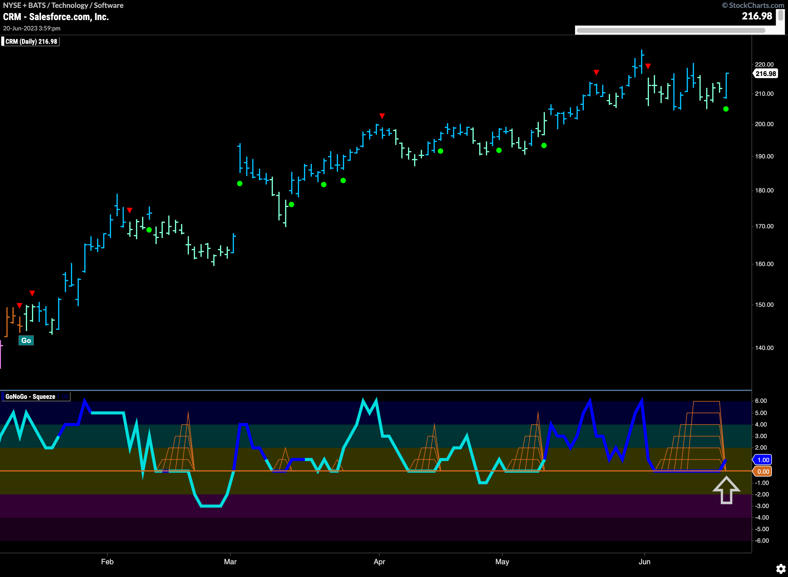 $CRM setting up for more gains?