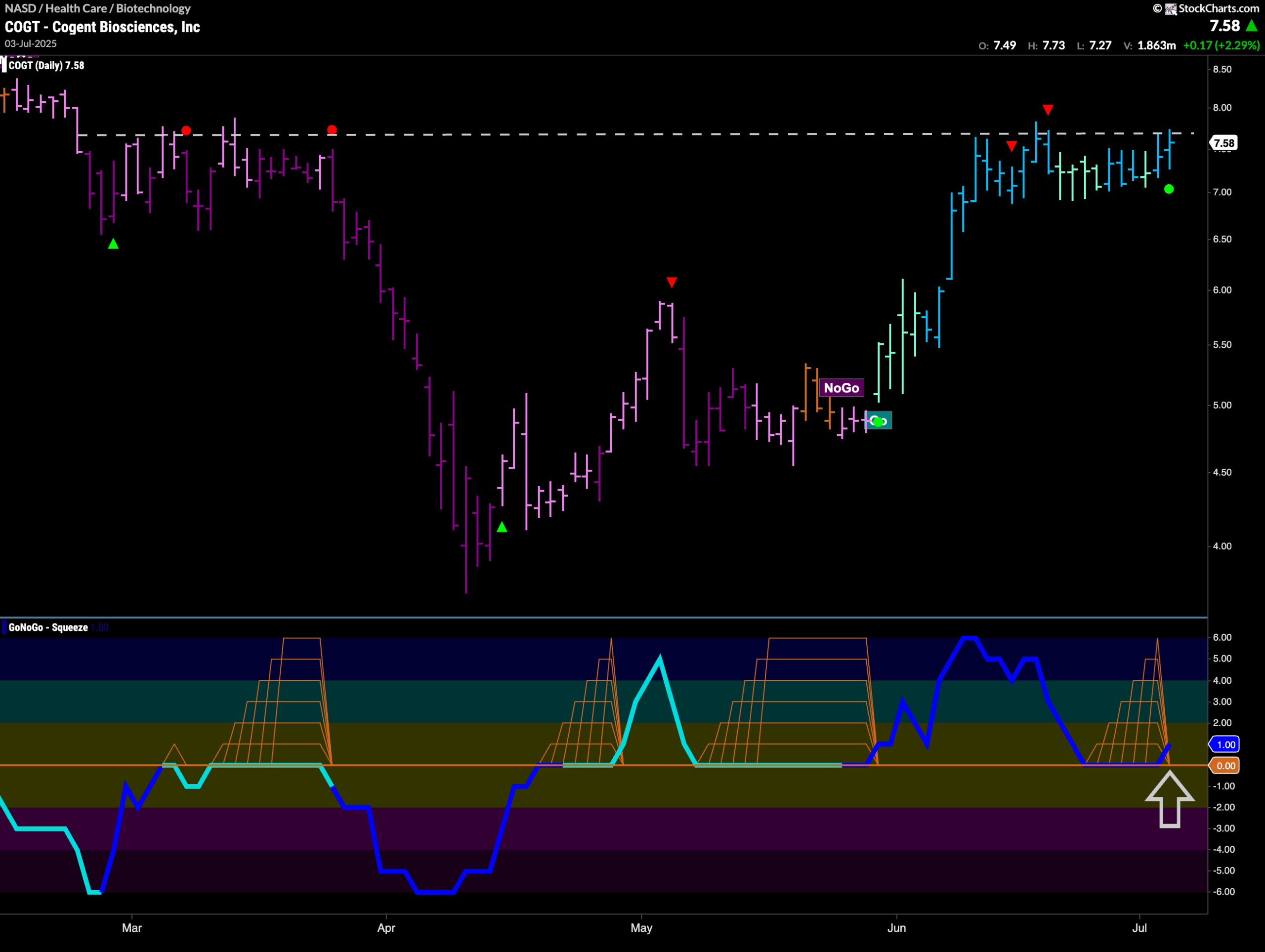 $COGT Looks For New High in “Go” Trend