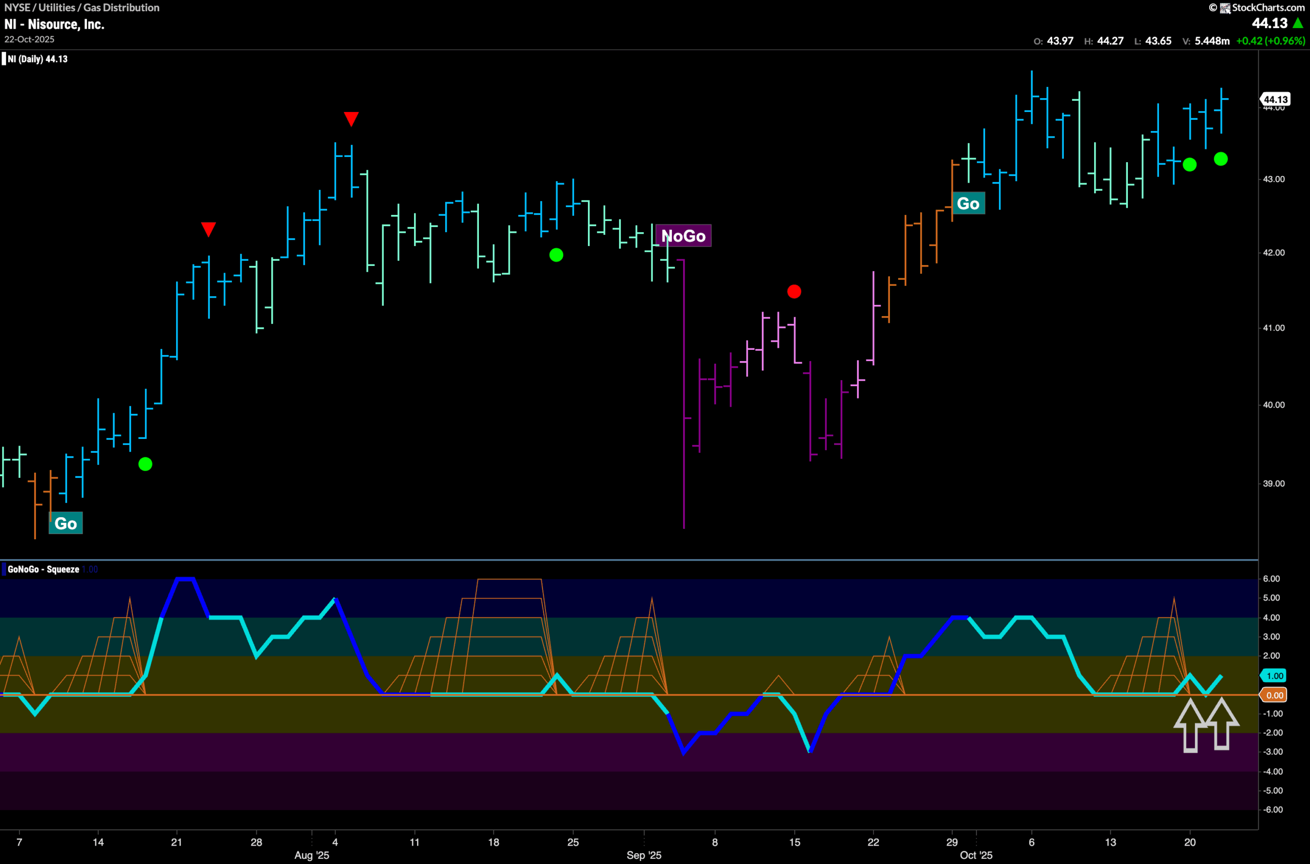 $NI Finds Support in “Go” Trend