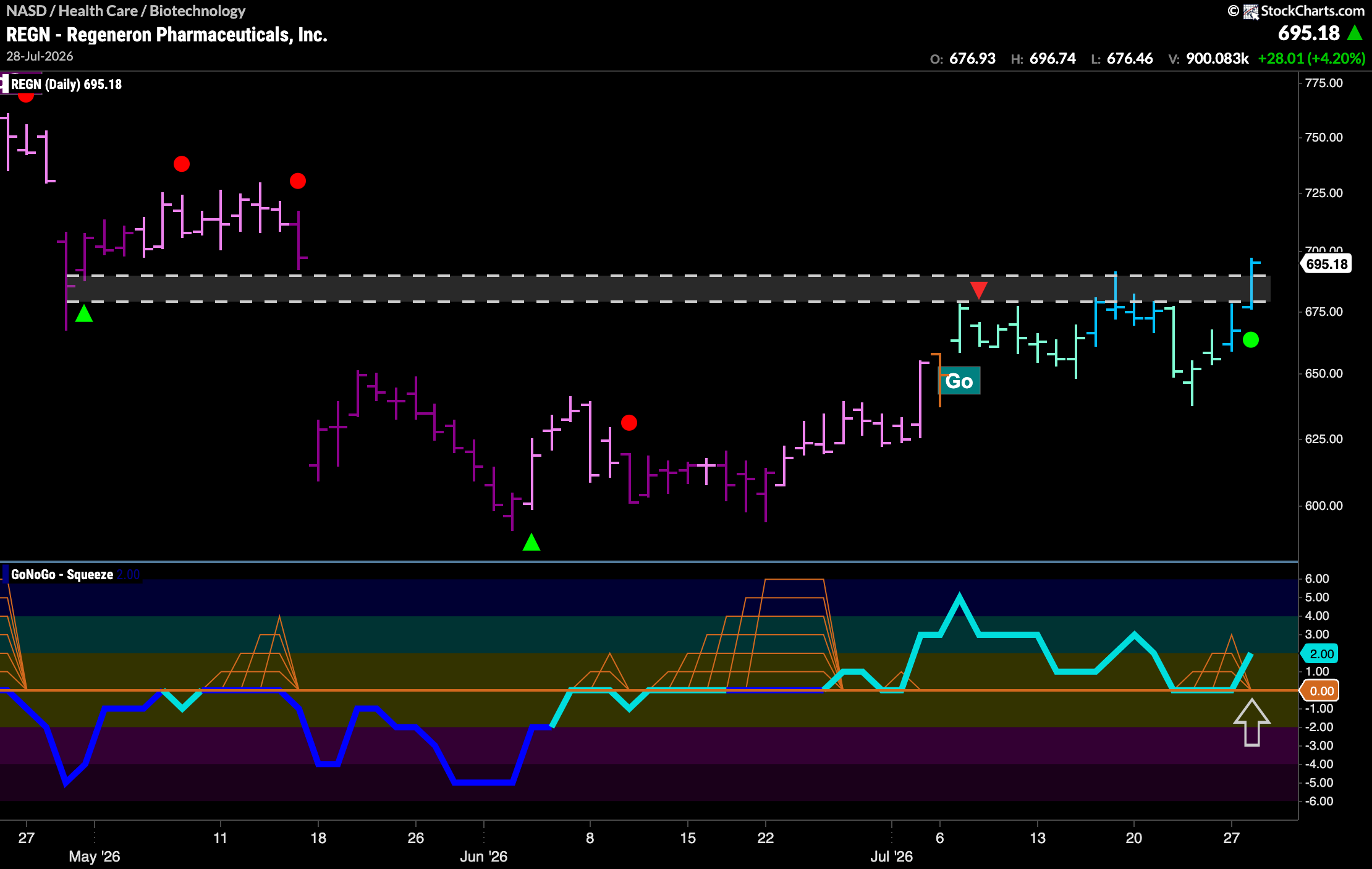$REGN Looks for New High Above Gap