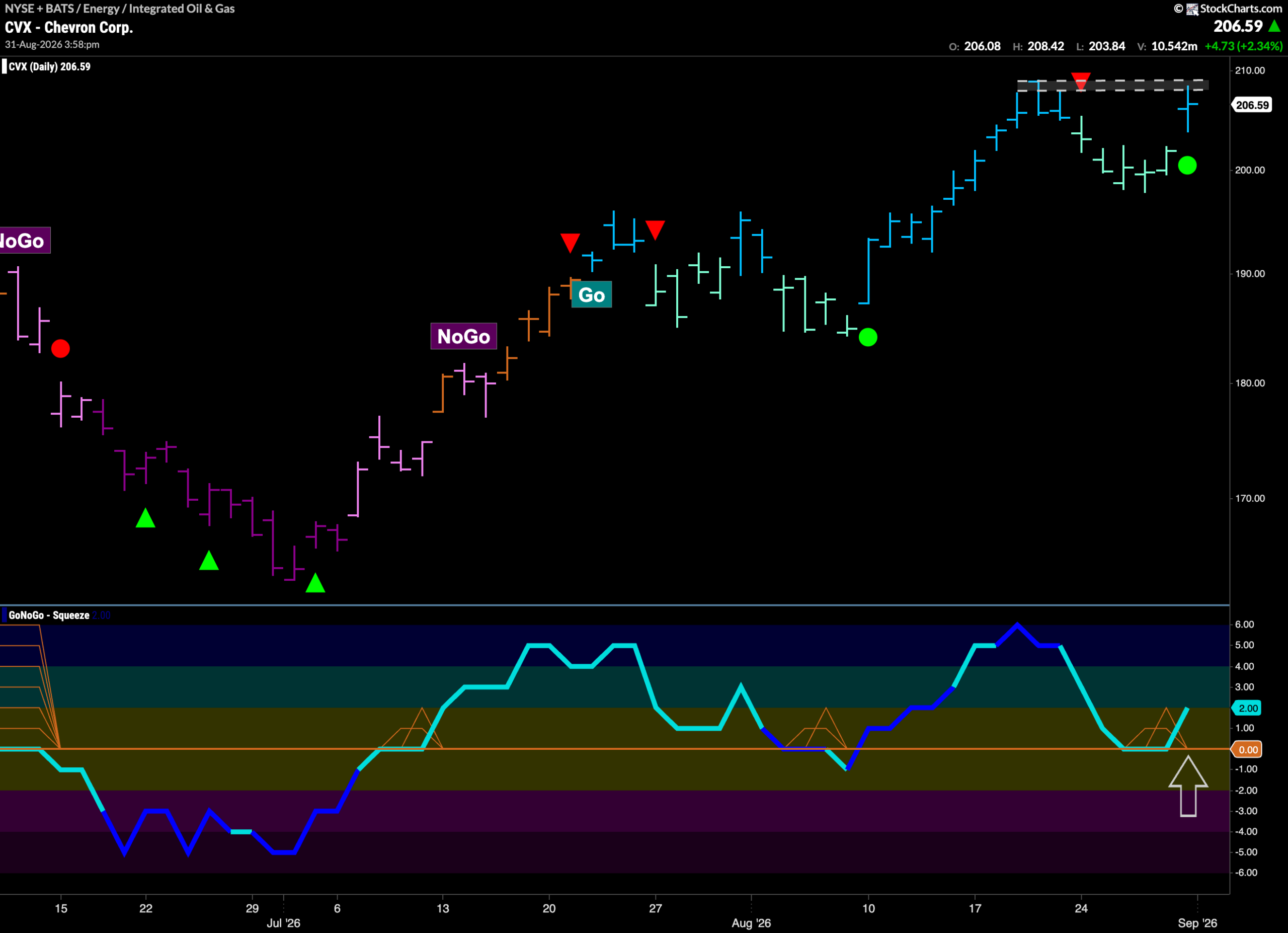 $CVX Looks for New High in “Go” Trend