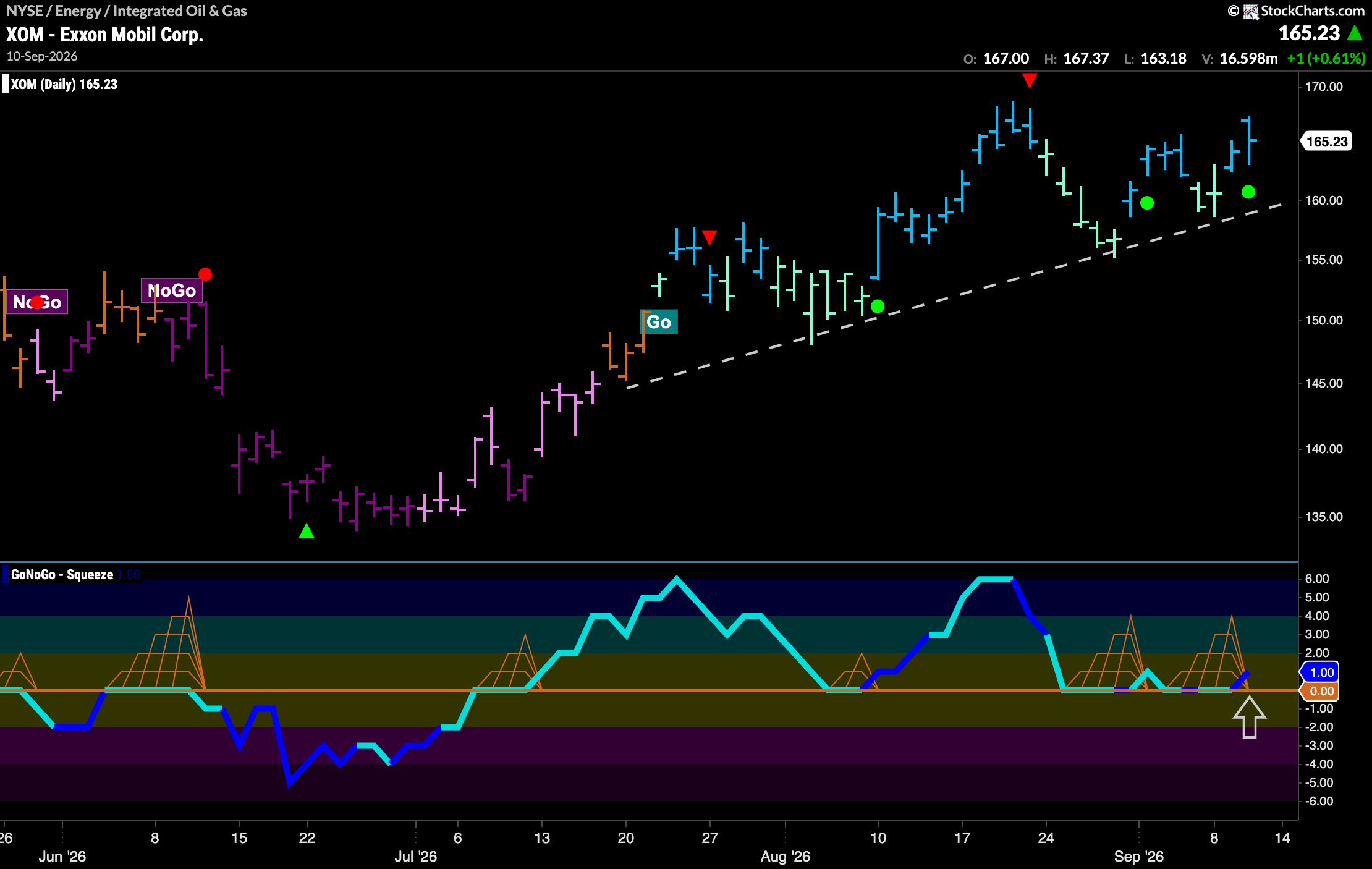 $XOM Looks For New High In “Go” Trend