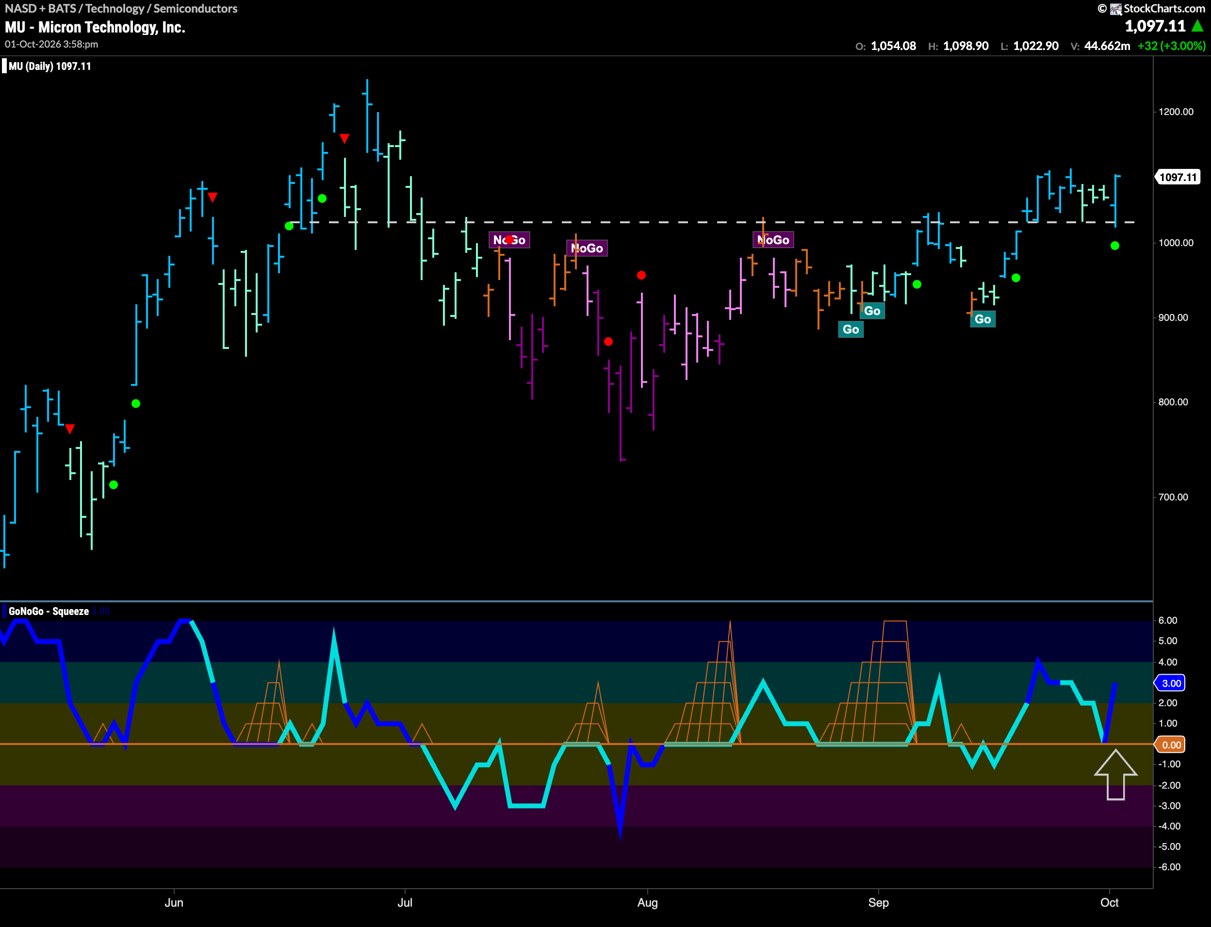 $MU Finds Support in “Go” Trend